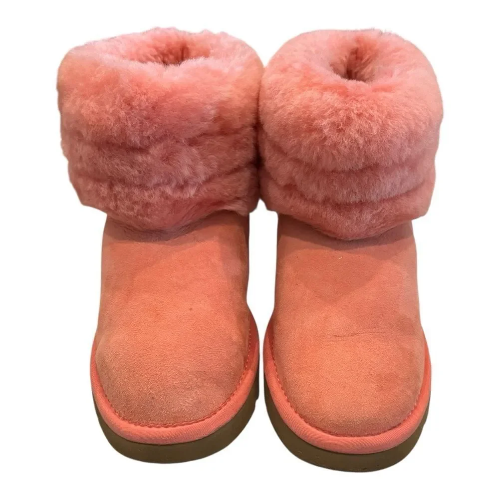 UGG Fluff Mini Quilted Pink Women’s Boots 7